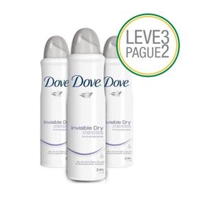 Kit Desodorante Aerosol Dove Invisible Dry 100Ml 3 Unidades