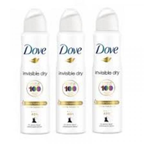 Kit 3 Desodorante Aerosol Dove Invisible Dry 150ml