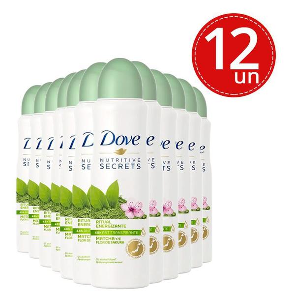 Kit Desodorante Aerosol Dove Nutritive Secrets Ritual Energizante 150ml - 12 Unidades