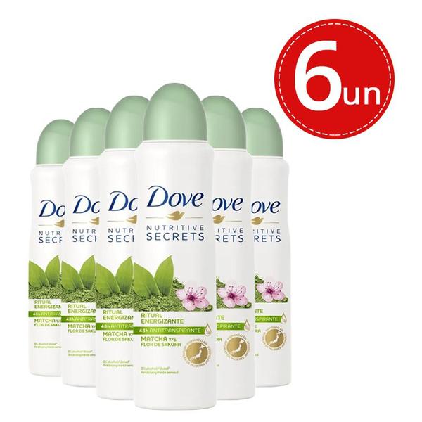 Kit Desodorante Aerosol Dove Nutritive Secrets Ritual Energizante 150ml - 6 Unidades