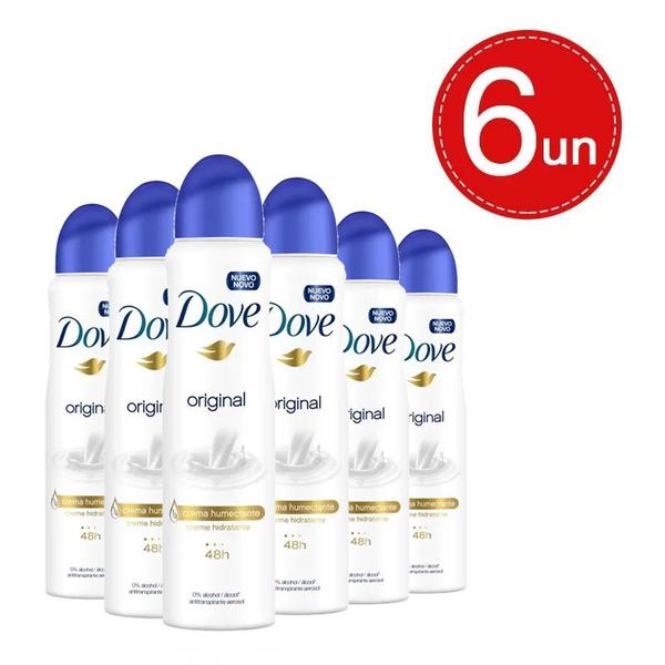 Kit Desodorante Aerosol Dove Original 150ml - 6 Unidades