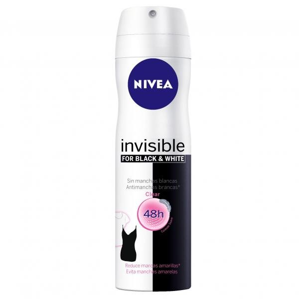 Kit Desodorante Aerosol Nivea Invisible Black White Feminino 150g 2 Unidades