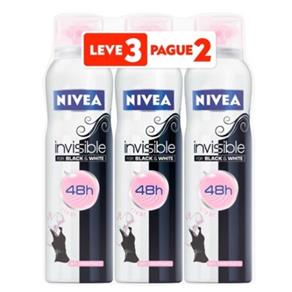 Kit Desodorante Aerosol Nivea Invisible Feminino Leve 3 Pague 2