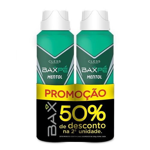 Kit Desodorante Aerosol para Pés Bax Pé Mentol 150ml