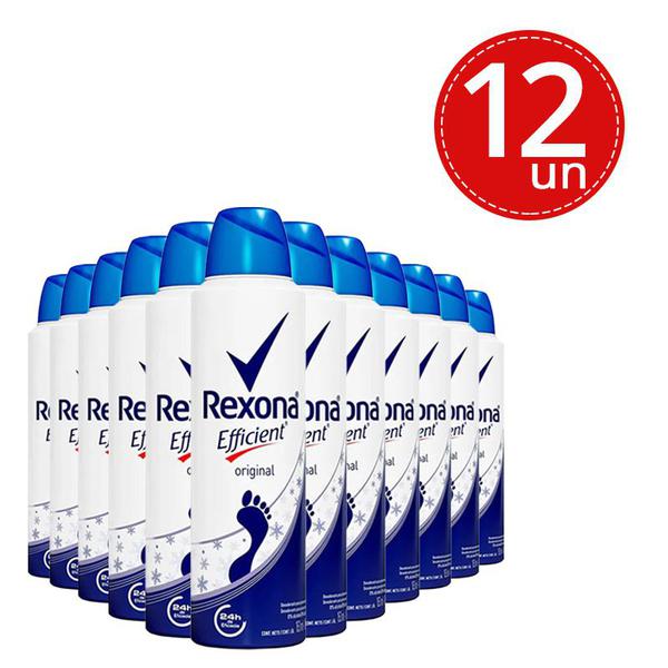 Kit Desodorante Aerosol para Pés Rexona Efficient 153ml/88g - 12 Unidades