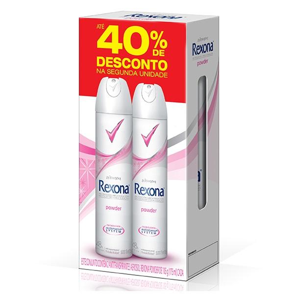 Kit Desodorante Aerosol Rexona Power 105g + Comprimido + 40 Desconto