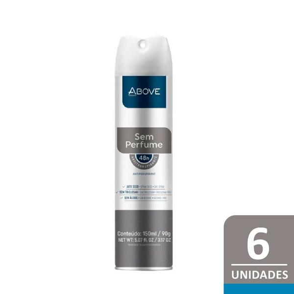 Kit Desodorante Aerosol S/ Perfume Above 150ml - C/ 6un - Beira Alta
