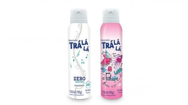 Kit Desodorante Aerosol Trá Lá Lá Kids Fashion 150ml + Aerosol Trá Lá Lá Kids Zero Perfume 150ml