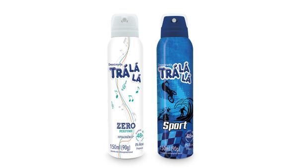 Kit Desodorante Aerosol Trá Lá Lá Kids Sport 150ml + Aerosol Trá Lá Lá Kids Zero Perfume 150ml