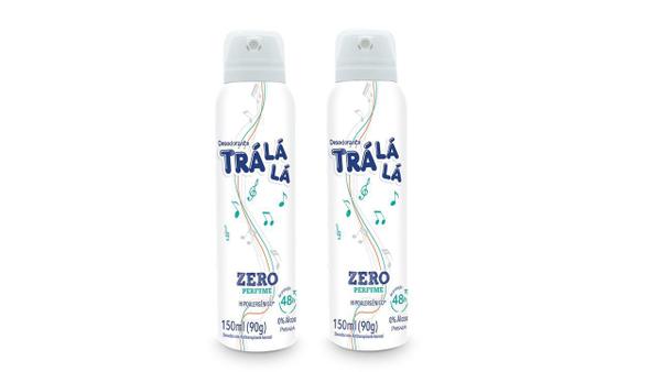 Kit Desodorante Aerosol Trá Lá Lá Kids Zero Perfume 150ml c/ 2 unidades