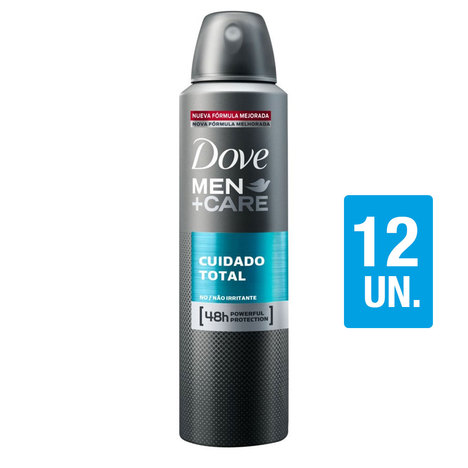 Kit Desodorante Aerossol Dove Men Cuidado Total 150Ml com 12Un