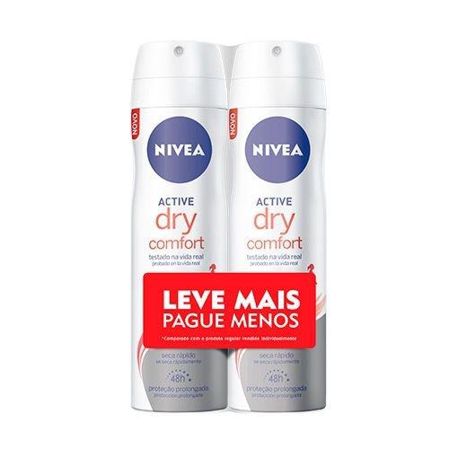 Kit Desodorante Aerossol Nivea Dry Comfort Feminino 2 - Bdf Nivea