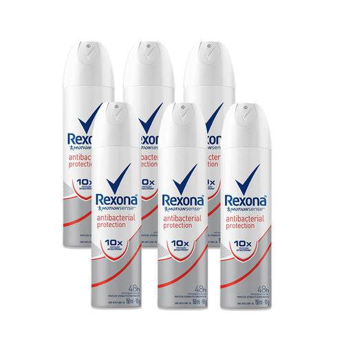 Kit Desodorante Aerossol Rexona Women Protection 150ml 6 Uni