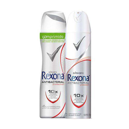 Kit Desodorante Antibacteriano Rexona Women Aerosol + Aerosol Comprimido
