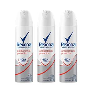 Kit Desodorante Antitranspir Aerossol Rexona Women Antibacteriano Protection 150ml 3UN