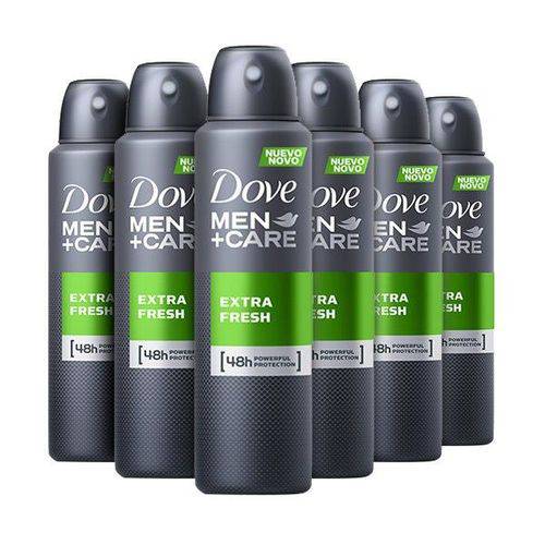 Kit Desodorante Antitranspirante Aerosol Dove Men+Care Extra Fresh Aerosol 6 X 150mL