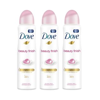 Kit Desodorante Antitranspirante Aerossol Dove Beauty Finish 150ml com 3 Unidades Leve + por -