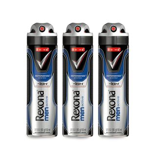 Kit Desodorante Antitranspirante Aerossol Rexona Active 150ml com 3 Unidades Leve + por -