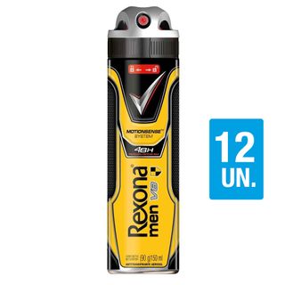 Kit Desodorante Antitranspirante Aerossol Rexona V8 150ml com 12UN