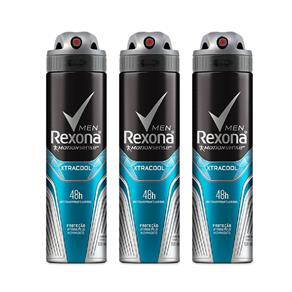 Kit Desodorante Antitranspirante Aerossol Rexona Xtracool 150ml com 3 Unidades Leve + por -