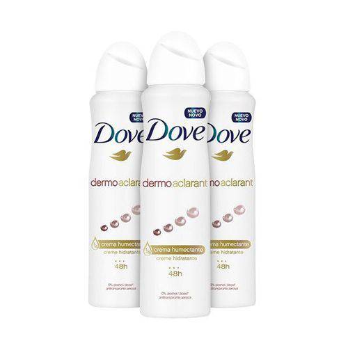 Kit Desodorante Antitranspirante Dove Dermo Aclarant Aerosol 150mL Leve 3 Pague 2