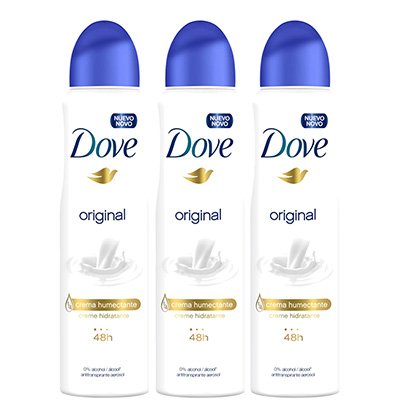 Kit Desodorante Antitranspirante Dove Original Aerosol 150ml 3 Unidades
