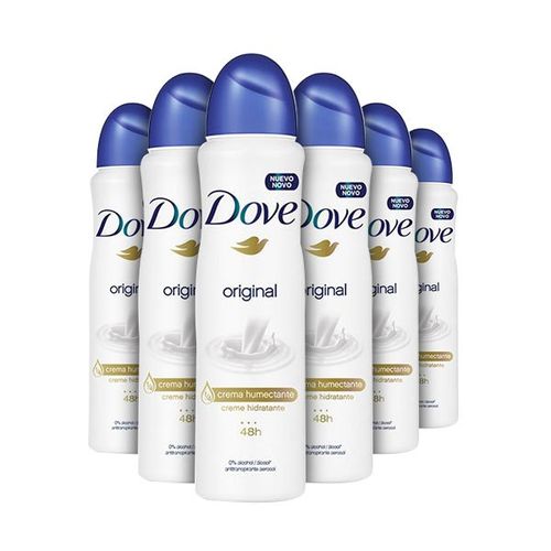 Kit Desodorante Antitranspirante Dove Original Aerosol 6 X 150mL