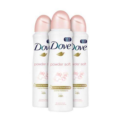 Kit 3 Desodorante Antitranspirante Dove Soft Aerosol