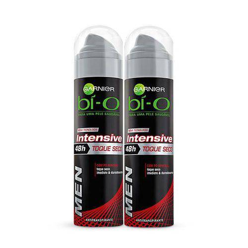 Kit Desodorante Antitranspirante Garnier Bí-O Intensive Toque Seco Masculino Aerosol 2 X 150mL