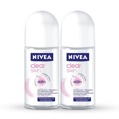 Kit Desodorante Antitranspirante Nivea Clear Skin Roll On