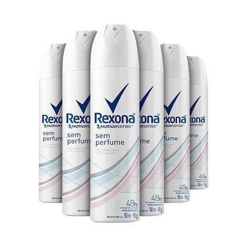Kit Desodorante Antitranspirante Rexona Women Sem Perfume Aerosol 6 X 150mL