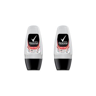 Kit Desodorante Antitranspirante Rollon Rexona Men Antibacteriano 50ml 50% na 2 Unidade