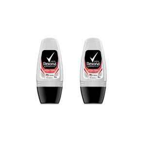 Kit Desodorante Antitranspirante Rollon Rexona Men Antibacteriano 50ml