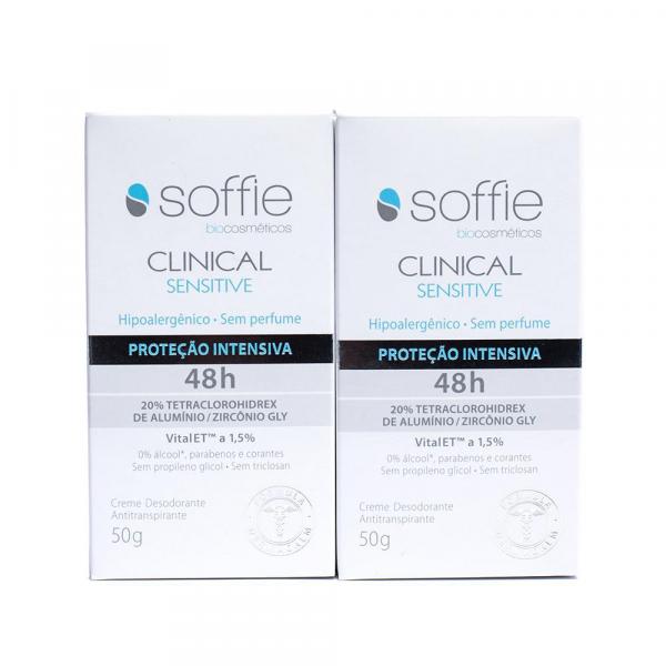 Kit Desodorante Antitranspirante Soffie Clinical Sensitive