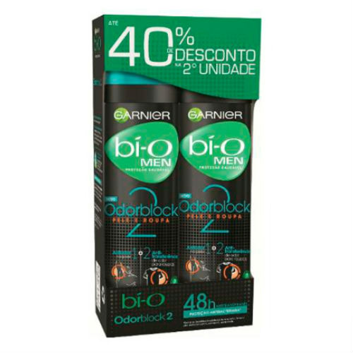 Kit Desodorante Bi-O Aerosol Odorblock2 Masculino 150ml