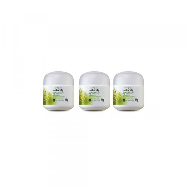 Kit Desodorante Creme Antitranspirante 55g - Erva Doce - 3 Unidades - Naturals