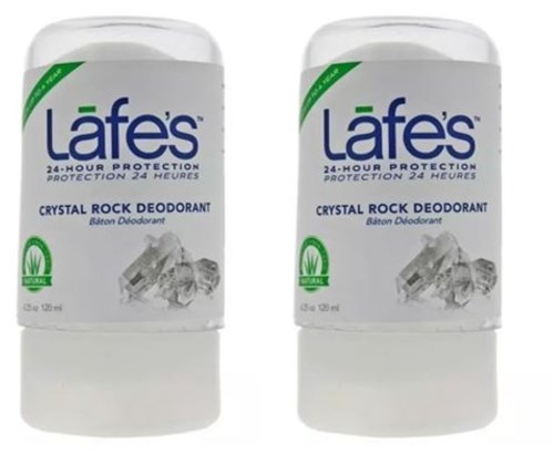 Kit Desodorante Crystal Rock Lafes 120G Vegano (2Unid)