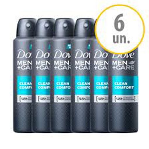 Kit Desodorante Dove Men Care Clean Comfort Aerosol 6 Un