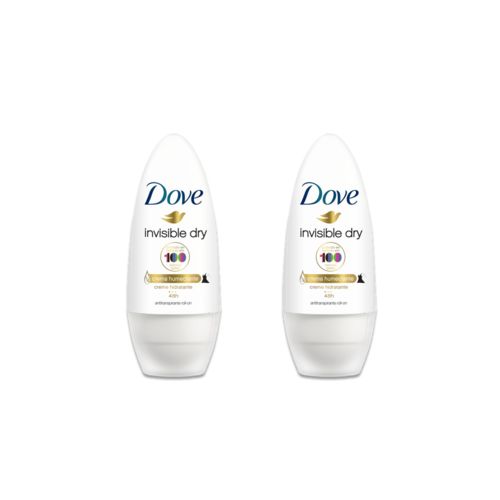 Kit Desodorante Dove Rollon Invisible Dry 50ml 50% na 2ª Unidade
