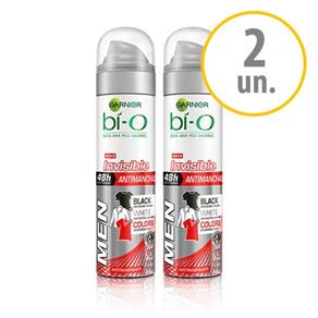 Kit Desodorante Garnier Bí-O Invisible Black & White & Colors Masculino Aerosol - 2 X 150ml