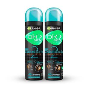 Kit Desodorante Garnier Bí-O OdorBlock2 Masculino Aerosol
