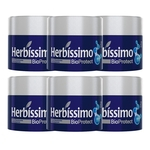 Kit Desodorante Herbíssimo Creme Antitranspirante Bioprotect Cedro 55G com 6 unidades