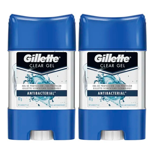 Kit Desodorante Masculino Gillette Clear Gel Clinical Pressure 82g 2 Unidades