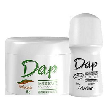 Kit Desodorante Median Dap Creme com Perfume 55g Grátis Desodorante Roll On