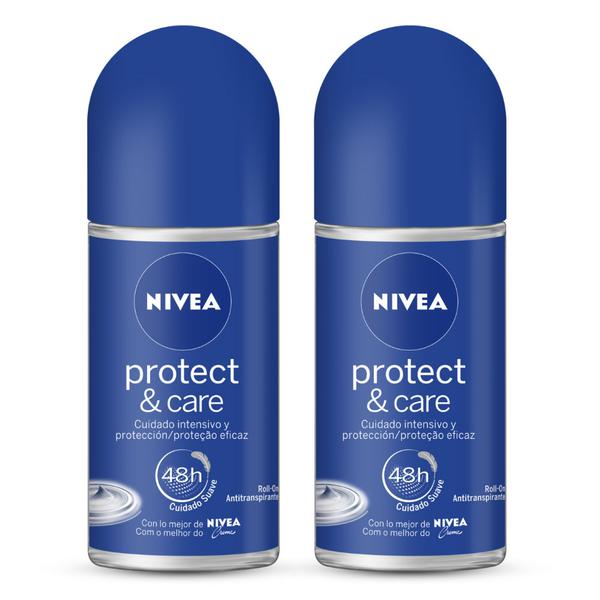 Kit Desodorante Nivea Roll-On Protect Care 2 Unidades
