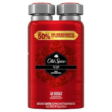 Kit Desodorante Old Spice Spray Vip 93g 2 Unidades com 50% de Desconto no Segundo