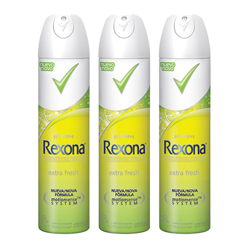 Kit Desodorante Rexona Aerosol Extra Fresh Feminino 175ml 3 Unidades