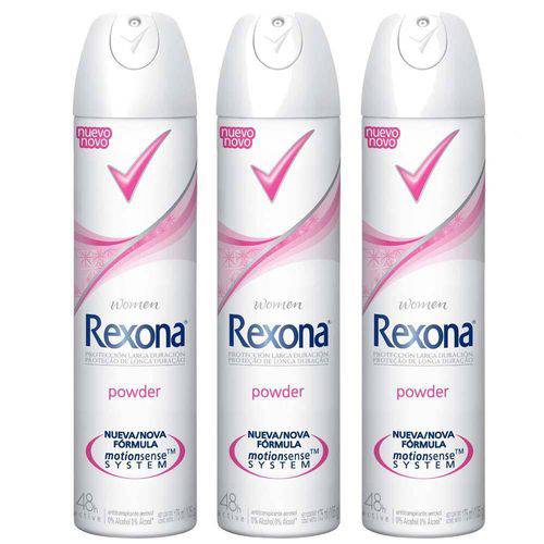 Kit Desodorante Rexona Powder 3 Unidades