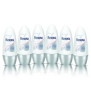 Kit Desodorante Rexona Roll On Sem Perfume Feminino 50ml 6 Unidades - Kit