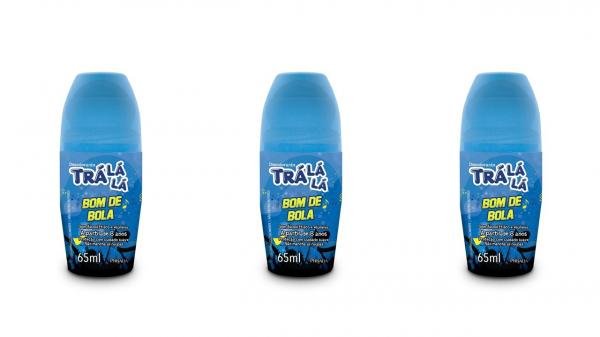 Kit Desodorante Roll-on Bom de Bola Trá Lá Lá Kids (Pac com 3 Unidades de 65ml) Phisalia